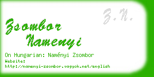 zsombor namenyi business card